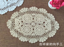 2015 free shipping cup pad for tea table decor cotton crochet lace mat as dinner napkin with flower 5 pic/lot for wholesale mats 2024 - buy cheap