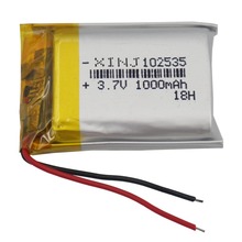 Xinj 3.7v 1000 mah recarregável polímero li bateria de lítio 102535 para gps e-book telefone gravador de condução câmera dvr dvc 2024 - compre barato