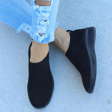 Mujer Casual Flats Slip On mocasines luz femenina malla zapatillas plataforma transpirable zapatos bajos señoras ocio calzado primavera 2024 - compra barato