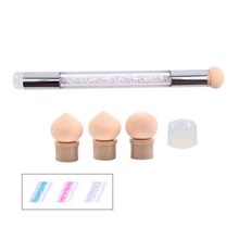 Nail Art Sponge & Silicone Brush Double-Headed Pen Gradient Blooming Transfer Stamping 6 Sponge Head Pen Manicure Tool 2024 - buy cheap