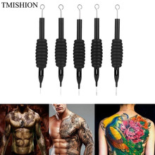 5Pcs/Set Disposable Sterile Tattoo Needle Semi-Permanent Silicone Tattoo Grips Black Makeup Cartridge Needle 1RL 3RL 5RL 7RL 9RL 2024 - buy cheap