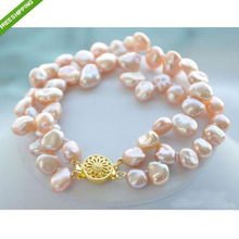 Luck Pearl Jewellery,2Rows 6-10mm Pink Baroque Keshi Natural Freshwater Pearl Bracelet,New Free Shipping 2024 - buy cheap