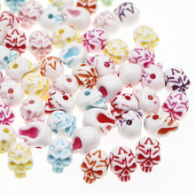 CHONGAI 100Pcs Acrylic Washing Color Skull Beads For Jewelry Making DIY Bracelet Beads Accessories 2024 - buy cheap