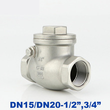 High quality stainless steel switch check valve 1/2-3/4 " inch DN15/DN20 201 SS304 316 2 way water ball check valve swing 2024 - buy cheap