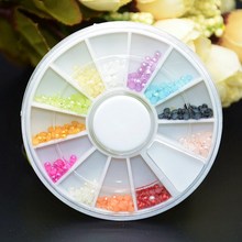 12 Colors Acrylic Nail Art Pearl Glitter 3D Tips Decoration Phone Wheel Beauty DIY Manicure Accessories Jewelry Rhinestone Tool 2024 - buy cheap