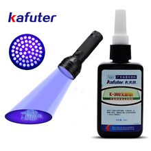 Strong power 51led UV light +Kafuter 50ml UV Glue UV Curing Adhesive K-300 Transparent Crystal and Glass Adhesive 2024 - buy cheap