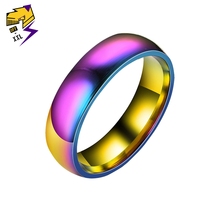Женское кольцо из нержавеющей стали с радугой, 6 мм 2024 - купить недорого