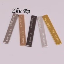 Zhu RU 10 unids/lote 30*4,5mm letras grandes cobre largo ajuste de etiquetas suministros para pendientes simples cuerpo de cremallera encontrar joyería 2024 - compra barato