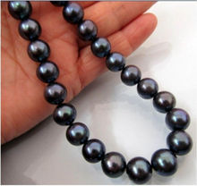 Collar de perlas negras naturales de TAHITIAN AAA + 17 pulgadas, 10-11MM, 14kgp, nuevo estilo, gran oferta 2024 - compra barato