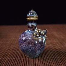 Античная фарфоровая печь с синей глазурью, рельефная бутылка с драконом 2024 - купить недорого