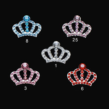 (S0540)10pcs/lot, 30mmx24mm rhinestone embellishment ,crown shape,silver plating,flat back ,clear or colorful crystals 2024 - buy cheap