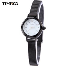 Time100 Women's Quartz Watches Black Stainless Steel Thin Mesh Strap Crystal Small Dial Ladies Dress Hand Wrist Watch Clock Gift 2024 - buy cheap
