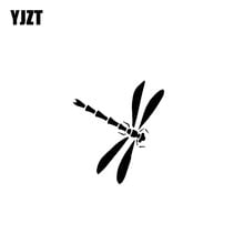 YJZT 15CM*16.9CM Dragonfly Beautiful Cute Vinyl Decal Artistic Car Sticker Black/Silver C19-0633 2024 - buy cheap