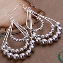 925 jewelry silver plated earring ,fashion jewelry For Women, Triple Bean Chain Earrings E189 /MROXAALD EMUFYUVX 2024 - buy cheap