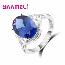 Luxury 925 Sterling Silver Engagement Rings For Women Fashion Cubic Zircon Wedding Ring Jewelry Wholesale Anillos Bague 2024 - buy cheap
