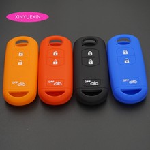 Xinyuexin Silicone Car Key Cover FOB Case For Mazda 2 3 5 6 CX5 CX-5 M2 M3 M5 M6 GT 2015 2016 With 3 Buttons Key Car-styLing 2024 - buy cheap