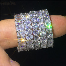 7 estilo de moda dedo anel de promessa 5a zircon cz 925 prata esterlina noivado casamento anéis de banda para mulher jóias masculinas 2024 - compre barato