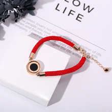 Yun ruo pulseira feminina de dois lados, bracelete de aço inoxidável desbotável, cores rosa e dourado 2024 - compre barato