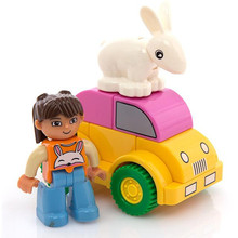 Big Size Happy bunny car Bricks City Creative Bricks Toy Educational Building Block Bricks  brinquedos 2024 - buy cheap