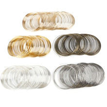 100 Loops 0.6mm Steel Memory Beading Wire Bracelet Components For DIY Bangle Bracelet Making Jewelry Making Findings 2024 - buy cheap