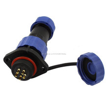 SD16 Flange de 16mm 5 Pinos À Prova D' Água IP68 Aviação Conector Tomada Em Linha Reta 2024 - compre barato