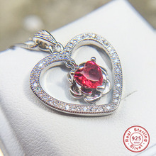 Cadena de plata esterlina 925 para mujer, collar con colgante de flor rosa, corazón de amor infinito para siempre, regalo de joyería fina, gran oferta 2024 - compra barato