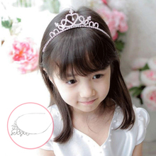 Baby Hairband Crystal Tiara Hairband Kid Girl Bridal Rhinestone Princess Crown Party Accessiories Princess Prom Crown Headwear 2024 - buy cheap