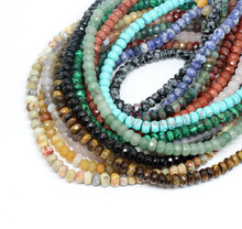 Pick style 1Strand 16"(78pcs)Natural stone Faceted Rondelle Beads 8mm*5mm (w03051-W03065)Free Shipping 2024 - buy cheap
