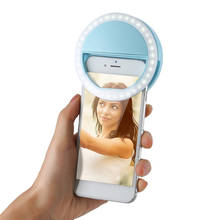 Luz led circular universal para selfies, 36 lâmpadas de led para selfies em celular luz circular luminosa para iphone 8 7 6 plus samsung 2024 - compre barato