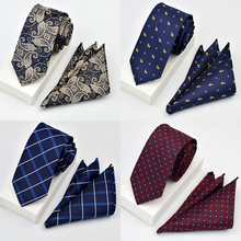 GUSLESON-Conjunto de corbata de calidad para Hombre, Corbata a rayas de puntos, 6 cm, para boda, fiesta Social 2024 - compra barato