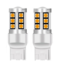 Bombillas LED de intermitente para coche, luces de freno traseras para Motor, color rojo, blanco y ámbar, T20 2019 W21W WY21W 15 SMD 7440, 2 uds., novedad de 3030 2024 - compra barato