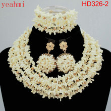 2019 Coral Bead Sets Jewelry Latest Design Nigerian Beads Necklace Set Bridal Jewelry Set Free Shipping HD326-1 2024 - buy cheap