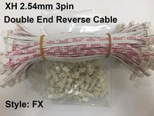 Conector micro mini xh, conector fêmea a fêmea de 3 pinos, comprimento de 100mm, plug reverso com extremidade dupla, 2.54 conjuntos, 200 2024 - compre barato