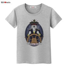 Bgtomato novo designer nunca parar capitão cão t camisa das mulheres personalidade legal verão nova marca camisa 2024 - compre barato