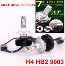 1 Set H4 9003 25W 5000LM 7 PLUS LED Headlight CR XD14 Chips G7 Upgraded Fanless All-in-one LED H7 H8/H9/H11 9005/06 9012 Bulb 6K 2024 - buy cheap