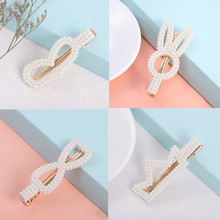 Korean Hairpin Women Fashion Simulated Pearl Hair Accessories Crown Love Heart Rabbit Bowknot Cute Tiara Wedding Headpiece 2019 2024 - buy cheap