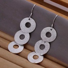 Free shipping fashion jewelry, 925 jewelry silver plated Earring For Women. Silver Plated Earrings Round Plate Earrings E140 2024 - buy cheap