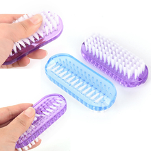 Blue Purple Plastic Nail Cleaning Scrubbing Brush Double Sided Hand Nail Brush Cleaner 2024 - buy cheap