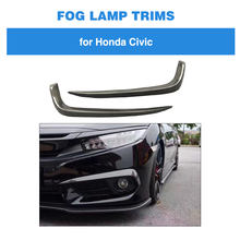 Carbon Fiber Front Bumper Fog Lamp Cover Trim Splitters for Honda for Civic Sedan 2016 - 2018 2024 - buy cheap