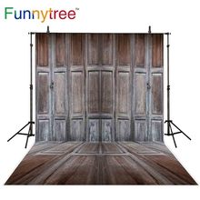 Фоны funnytree для фотостудии старая деревянная дверь винтажный пол фон для фотосъемки Фотофон с принтом реквизит 2024 - купить недорого