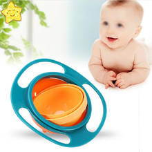 Тарелка для кормления младенца, универсальная, поворотная на Гироскопическая чаша для кормления градусов, из пищевого полипропилена, поворотная на 360 градусов 2024 - купить недорого