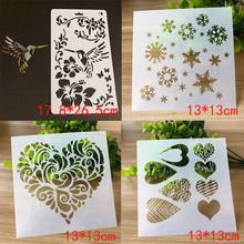 4pcs/set Stencils DIY Templates Painting Emboss Art Scrapbooking Album Drawing Stencil Snowflake Decor Templates 2024 - buy cheap