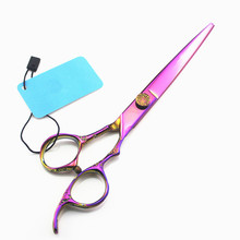 professional Japan 440c steel 7 inch purple Plum hair scissors hair cutting barber makas haircut shears hairdressing scissors 2024 - buy cheap