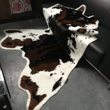 large size 170x200cm Cow Printed Cowhide Faux Skin Leather NonSlip Antiskid Mat Animal Carpet For Home 2024 - buy cheap