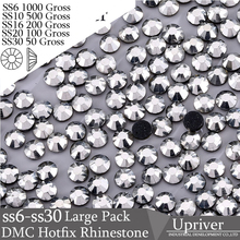 Upriver-empaque grande a granel, pegamento de vidrio gris, SS6, SS10, SS16, SS20, SS30, diamantes de imitación de plata 2024 - compra barato