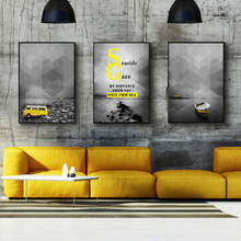 Желтый пейзаж постеры и принты Скандинавская Картина на холсте домашний декор настенная живопись декорация для гостиной 2024 - купить недорого