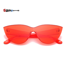 Samjune Candy Colors Sunglasses for Women Cat Eye Sun Glasses Brand Designer Fashion Female Eyewear Cool UV400 Gafas De Sol 2024 - buy cheap