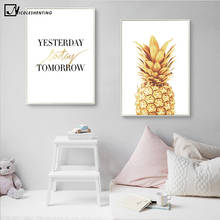 Pineapple Motivational Quotes Minimalist Art Canvas Poster Painting Wall Picture Print Modern Home Office Room Decoration 2024 - buy cheap