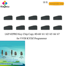 Keyecu-chave de carro remota, transponder com chip 4d-60/61/ 62/ 65/ 66/ 67, usada para programador vvdi kydz 2024 - compre barato