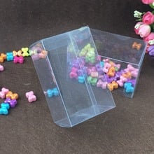 Caja de plástico transparente de pvc, embalaje para regalos, chocolate, dulces, cosméticos, manualidades, 30 piezas, 5x5x10cm 2024 - compra barato